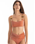 Rust Sparkle Bikini Top