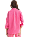 Womens Pink Linen Shirt