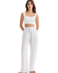Women's White Linen Pants