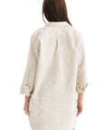 Women's Beige Linen Cover Up