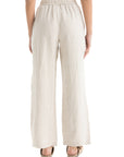 Women's Beige Linen Pants