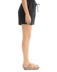 Women`s Black Linen Shorts