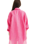 Women's Pink Linen Cover Up