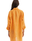 Women's Orange Linen Cover Up