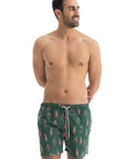 Olive Penguins Swim Shorts