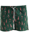 Olive Penguins Swim Shorts