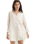 Women's Beige Linen Cover Up