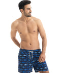 Navy Aquarium Swim Shorts
