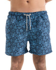 Blue Paisley Swim Shorts