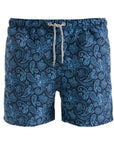 Blue Paisley Swim Shorts