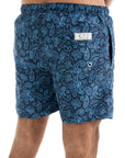 Blue Paisley Swim Shorts