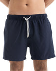 Solid Navy Swim Shorts (4 Way Stretch)