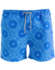 Blue Bandana Swim Shorts