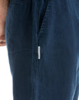 Men's Navy Linen Pants