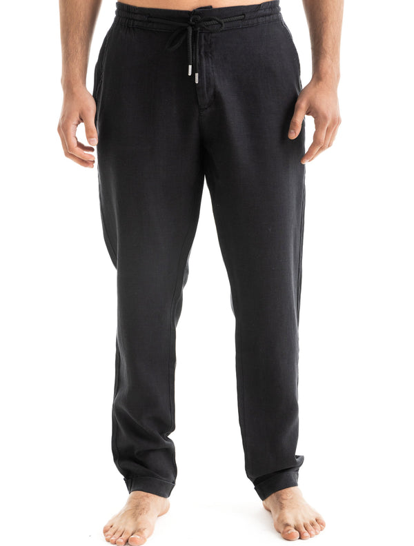 Men`s Black Linen Pants