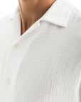 White Crinkle Texture Shirt