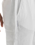 Men`s White Linen Pants