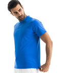 Electric Blue Mercerised Cotton T-Shirt