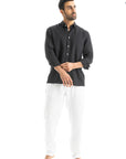 Men's Black Linen Shirt