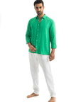 Green Linen Shirt