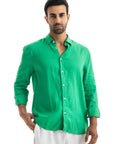 Green Linen Shirt