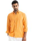 Tangerine Linen Shirt