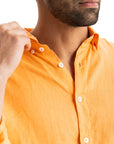 Tangerine Linen Shirt
