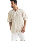 Men`s White Linen Short