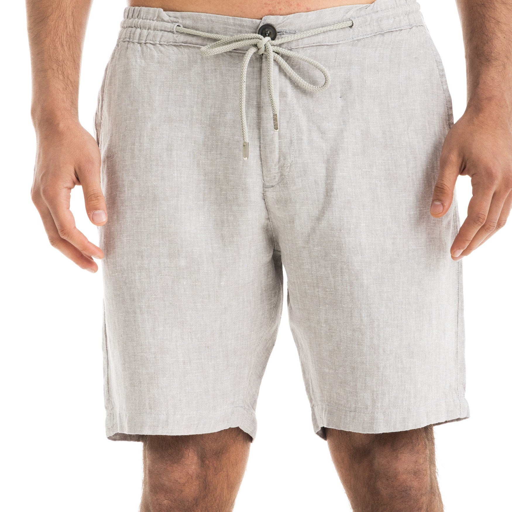Men`s Grey Linen Short - Main Image