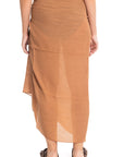 Coffee Textured Sarong Wrap