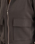 Mocha Modal Zip Up Jacket