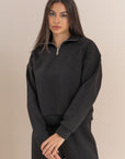 Women's Black Quarter Zip