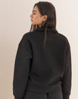 Women's Black Quarter Zip