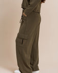Olive Modal Cargo Sweatpants