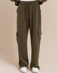 Olive Modal Cargo Sweatpants