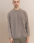 Grey Acid Wash Long Sleeve T-Shirt