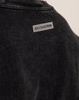Black Acid Wash Long Sleeve T-Shirt
