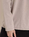 Beige Acid Wash Long Sleeve T-Shirt