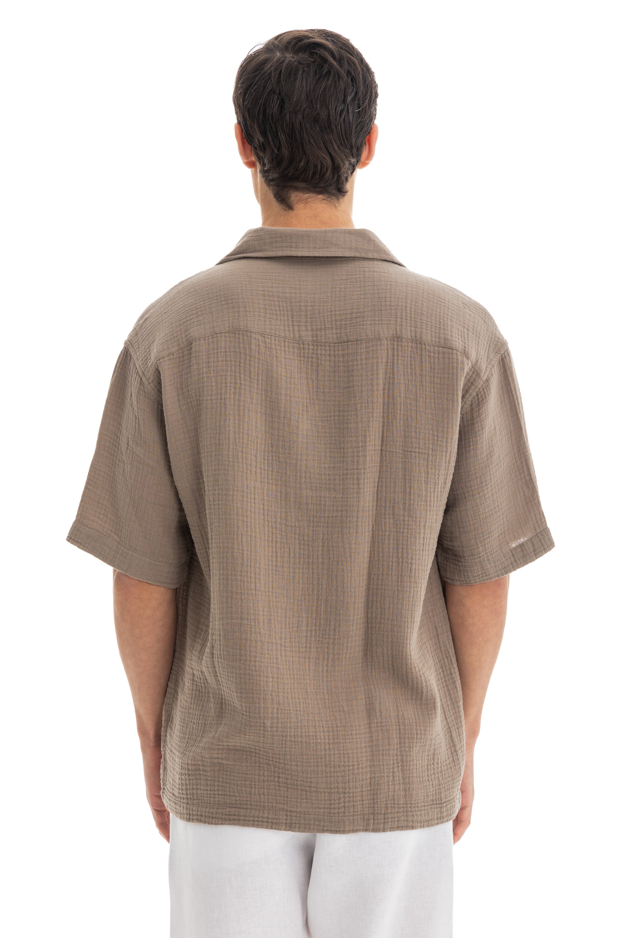 Rust & Olive Marble Swirl Print Shirt
