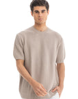 Beige Knit Heavy T-Shirt