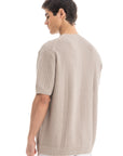 Beige Knit Heavy T-Shirt