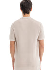 Beige Knitted Polo