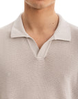 Beige Knitted Polo