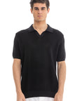 Black Knitted Polo