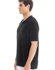 Black Knitted Polo