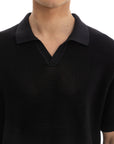 Black Knitted Polo