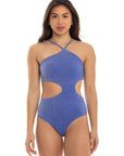 Sapphire Blue Sparkle Selena One Piece