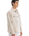 Beige Linen Over Shirt Jacket