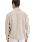 Beige Linen Over Shirt Jacket