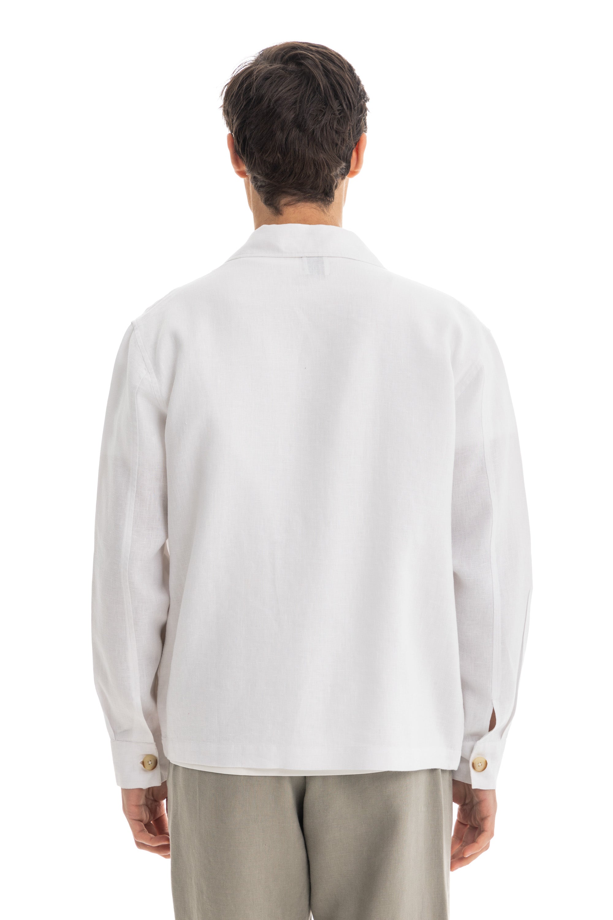 Off-White Linen Overshirt Jacket